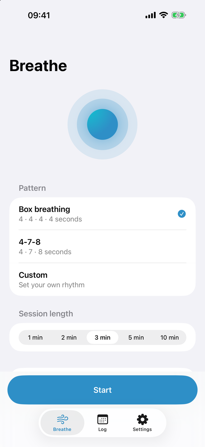 Breathpace pattern picker