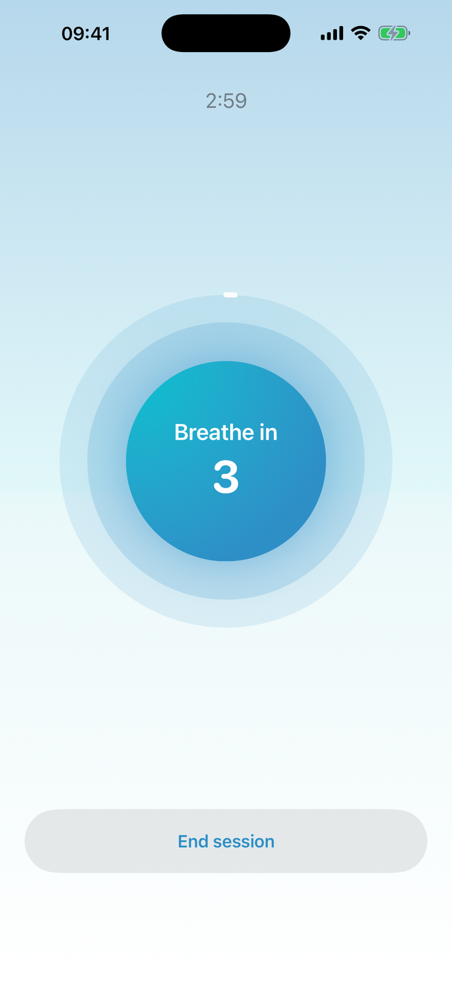 Breathpace guided session