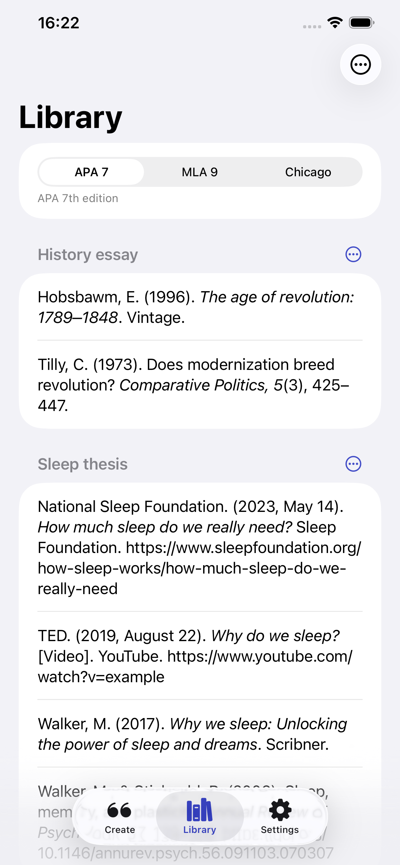 Cite Quick library