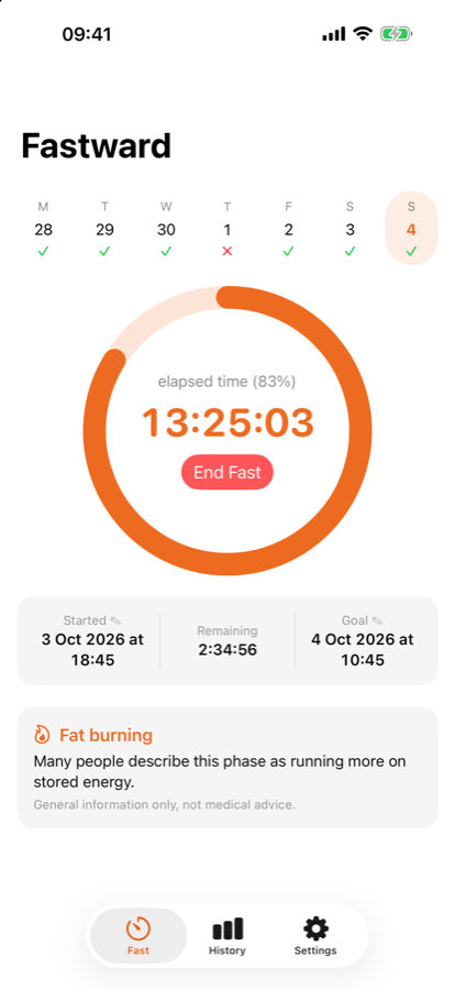 Fastward timer