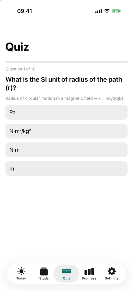 Formula MD unit-check quiz