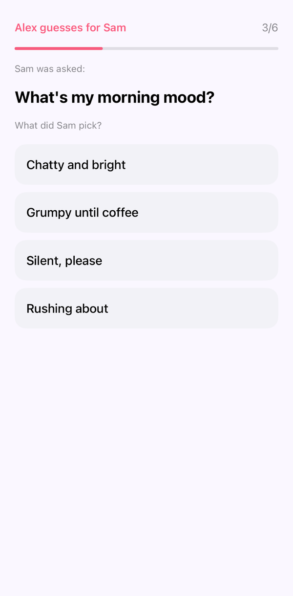 Knowmates answer screen