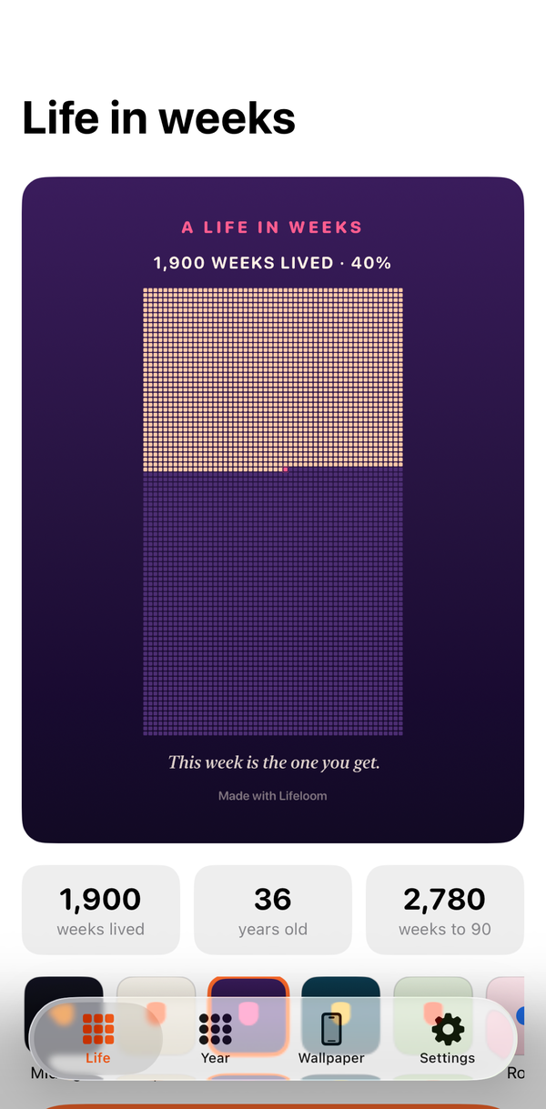 Lifeloom life screen
