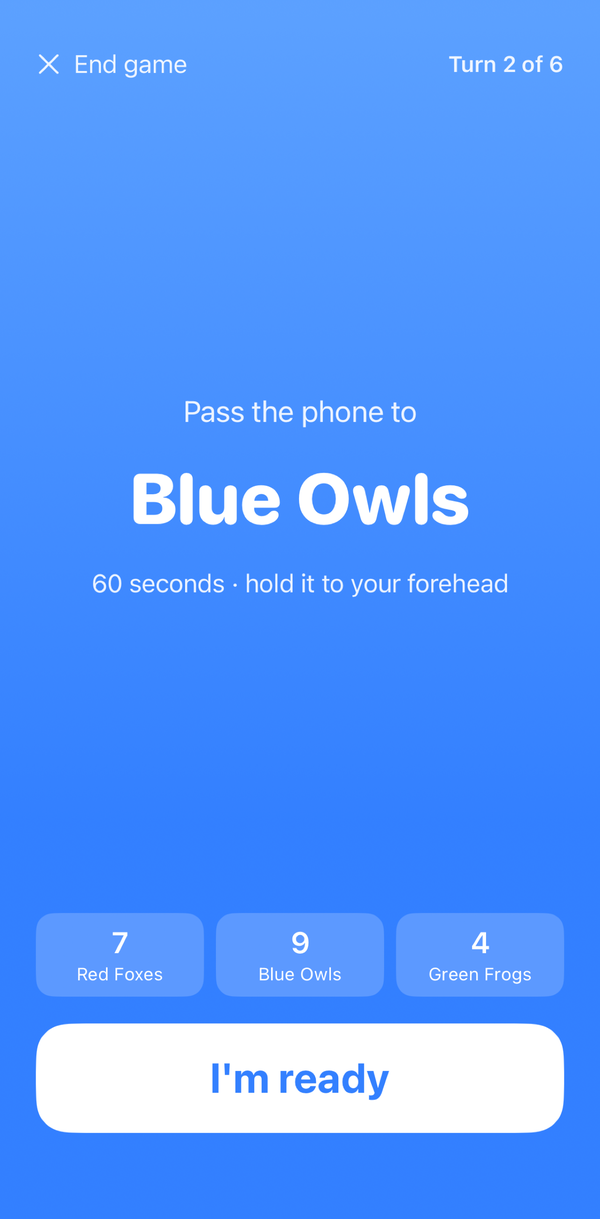 Mimly ready screen
