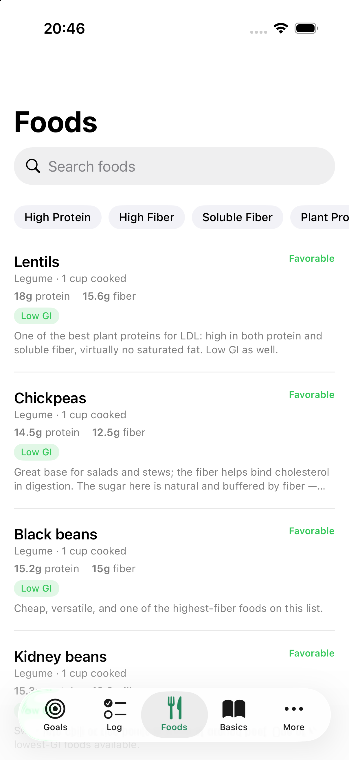 Plateful food list screen