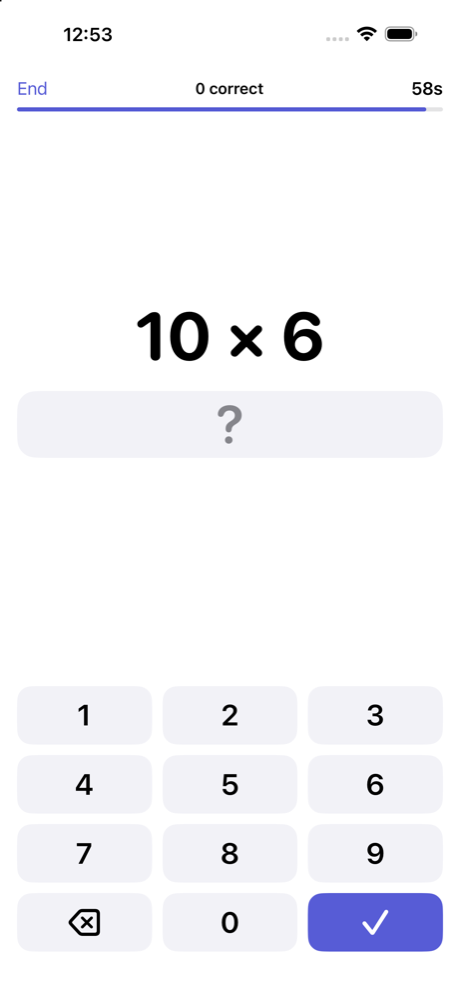 Tablez timed drill