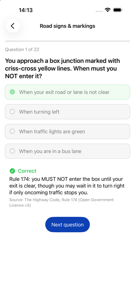 Theory Ready practice question